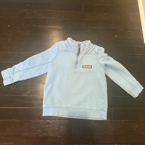 Vineyard Vines 100% cotton blue boys shep shirt quarter zip